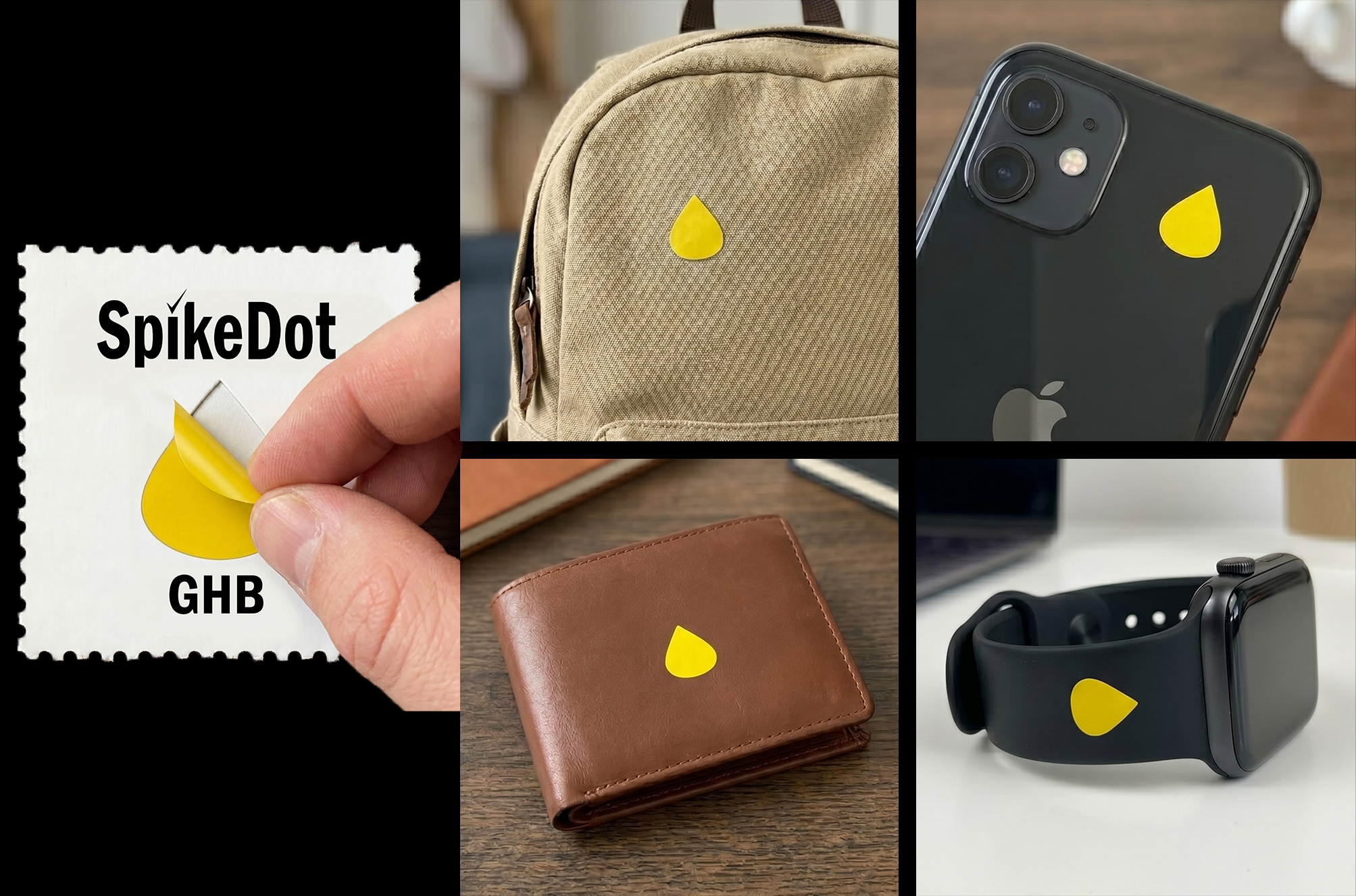 Sticking SpikeDot discreetly on a smartphone and wallet