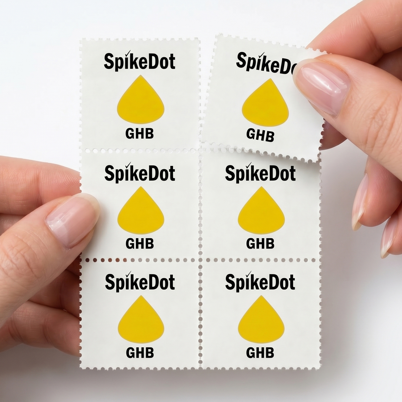 SpikeDot stamp tear demonstration
